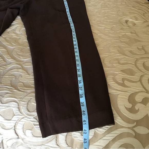 BEAUTIFUL BROWN PANT SUIT, 14 , fully lined both jacket and pants, very stylish - Picture 7 of 13
